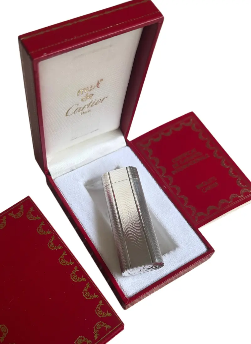 Mechero S.T. Dupont Mechero Cartier Le must - Plata, Caja y papeles