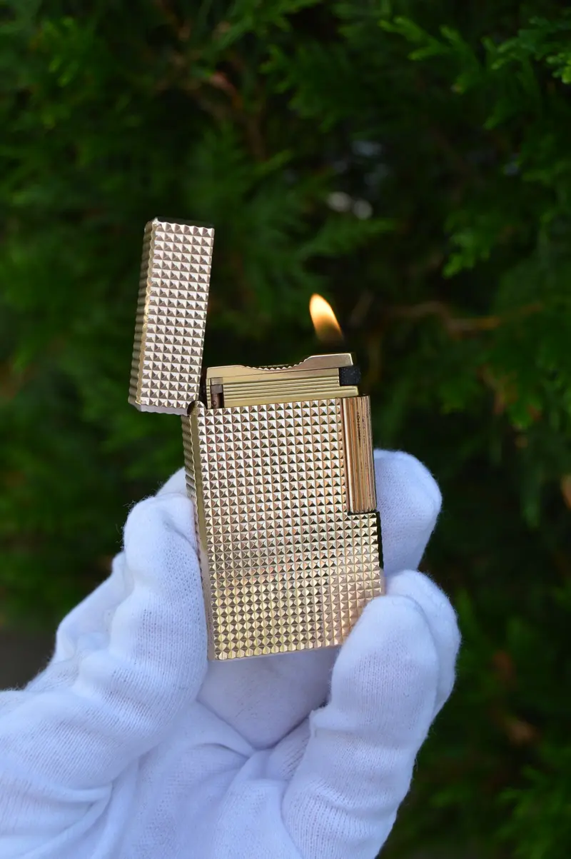 ST Dupont Línea 1 BR Puntas de Diamante - Oro 20 micras