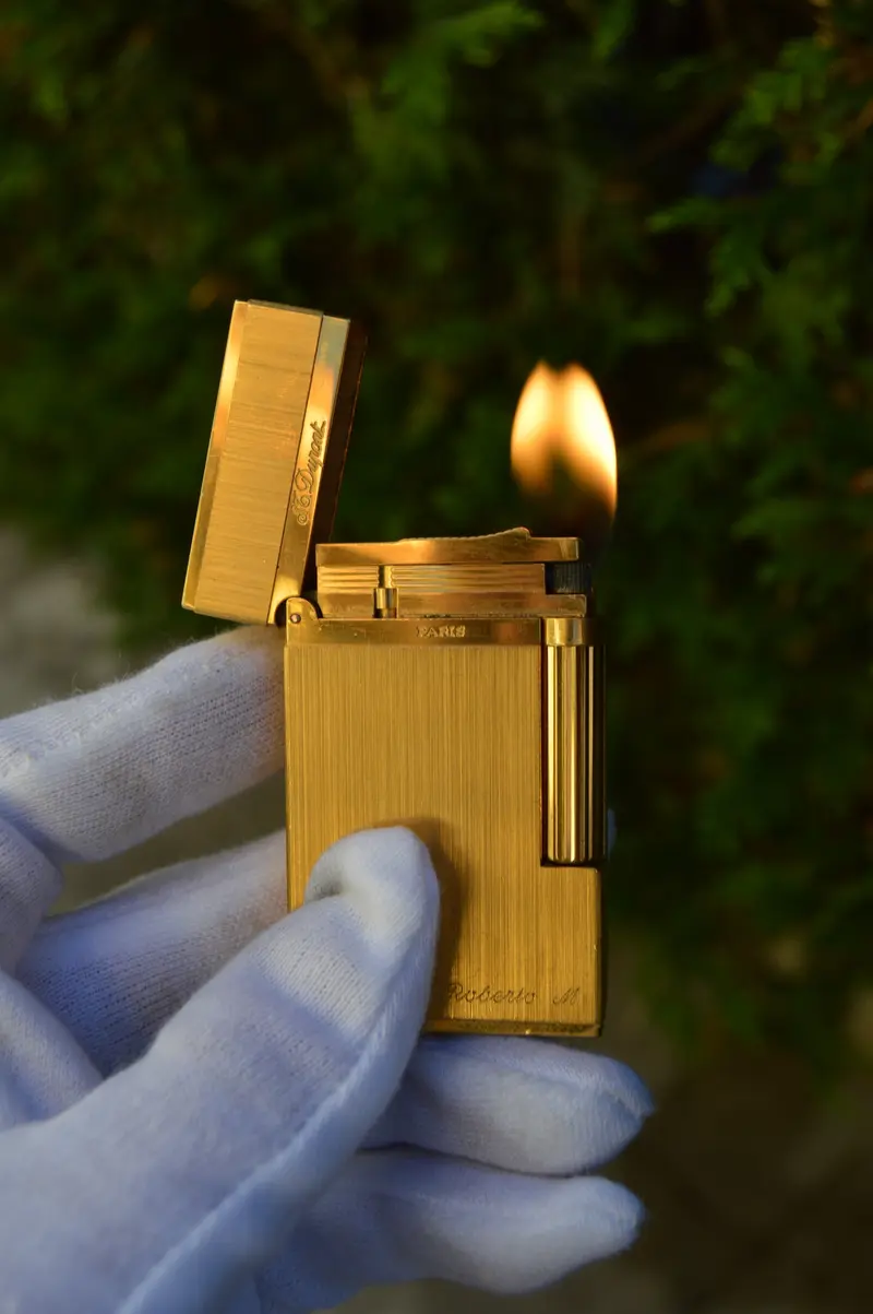 Mechero ST Dupont Línea 2 Montparnasse "Brushed Gold"